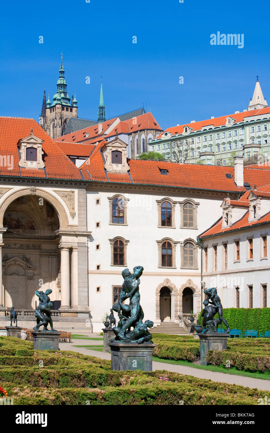 Prague, République tchèque - le jardin Wallenstein baroque à Mala Strana Banque D'Images