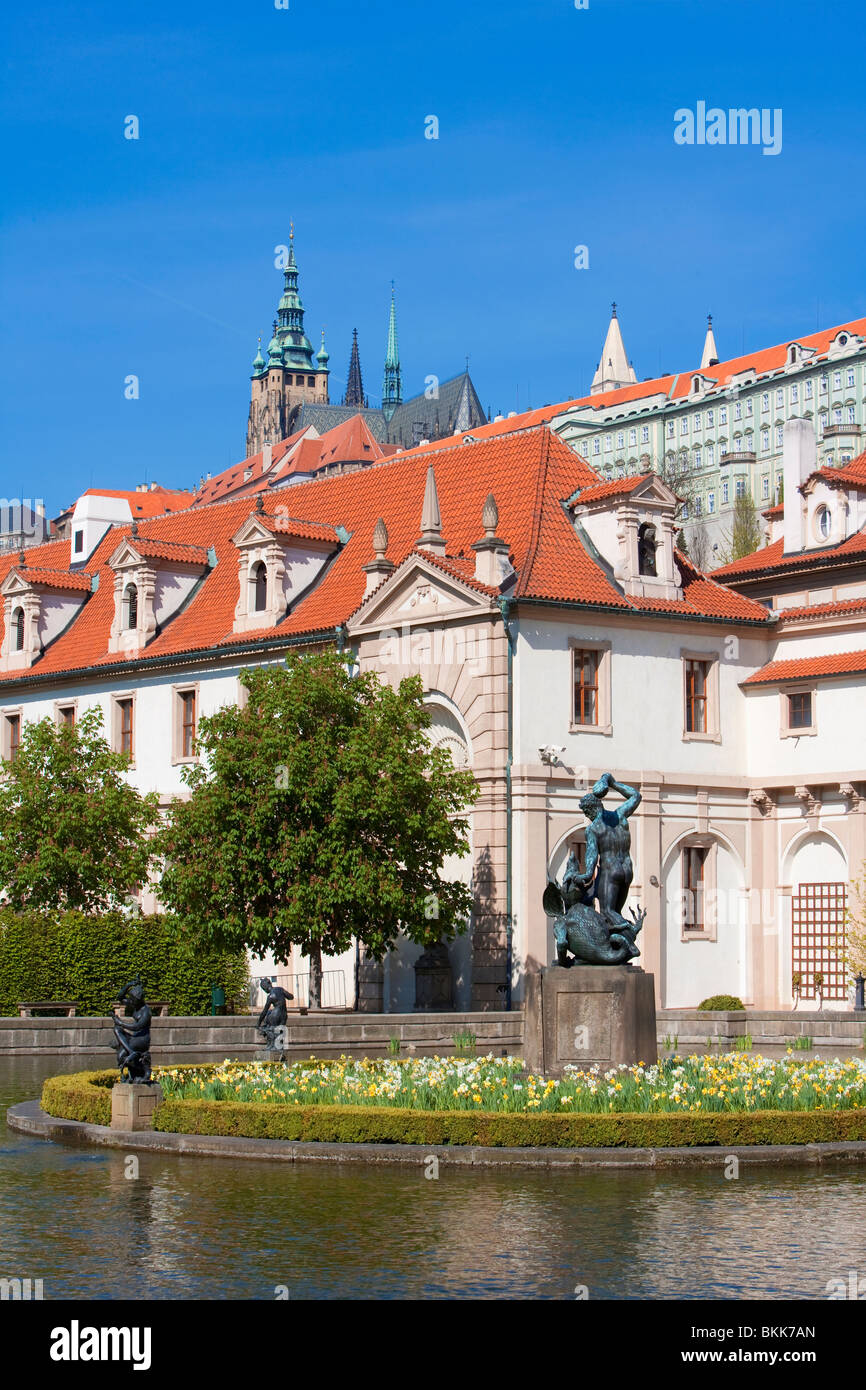 Prague, République tchèque - le jardin Wallenstein baroque à Mala Strana Banque D'Images