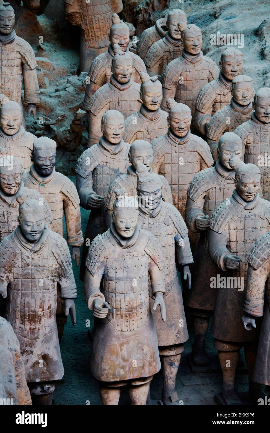 Le patrimoine mondial, l'armée de terre cuite de l'empereur Qin Shi Huandis à l'extérieur de la ville chinoise Xián Banque D'Images