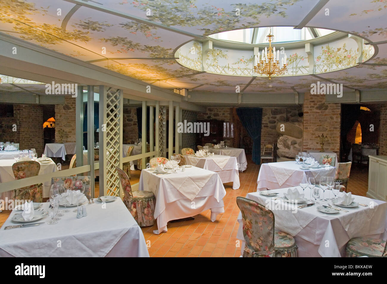 Restaurant de luxe, Hotel Antonius à Tartu, Estonie, Europe Banque D'Images