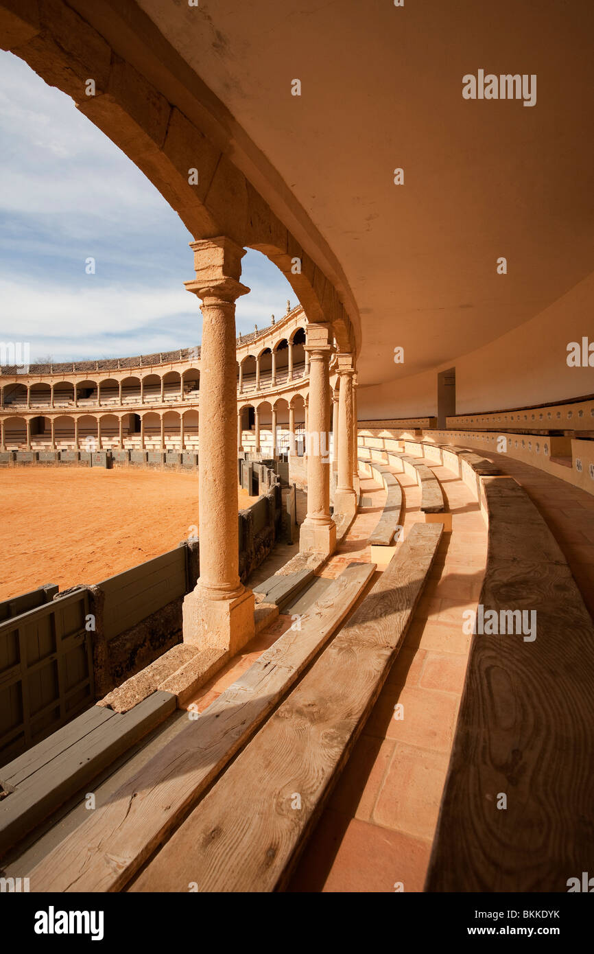 Le Bull Ring, Ronda, Andalousie, Costa del Sol, Malaga, Espagne Banque D'Images