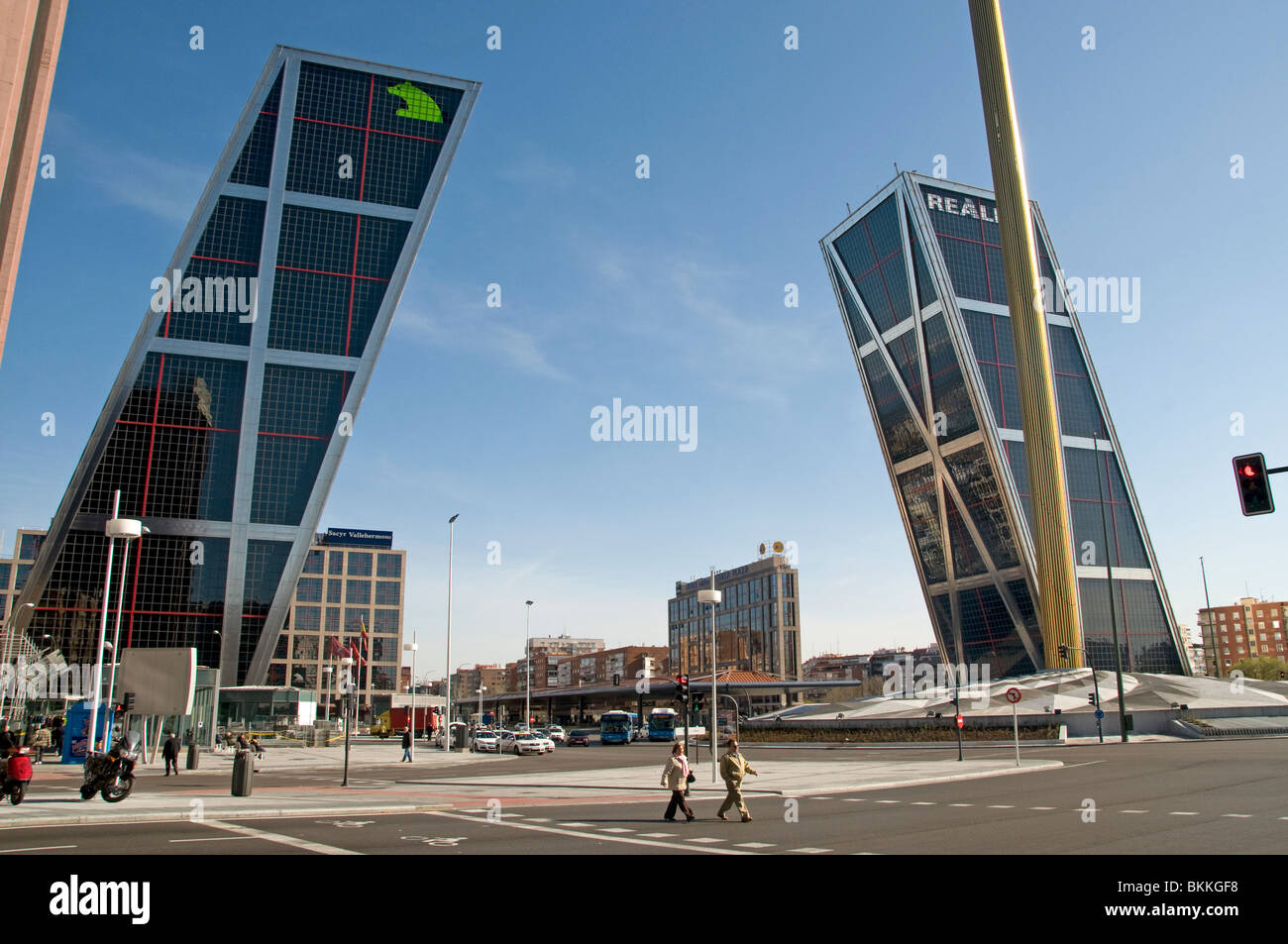 Tours Kio Plaza de Castilla Madrid Espagne Puerta de Europa Financial District Banque D'Images