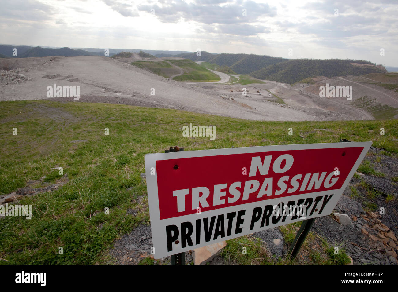 Dépose au sommet de l'extraction du charbon Plan du Banque D'Images