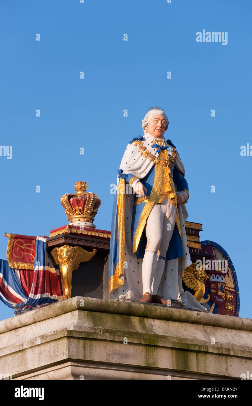 Weymouth Statue du Roi George. Un hommage au roi George III. Banque D'Images