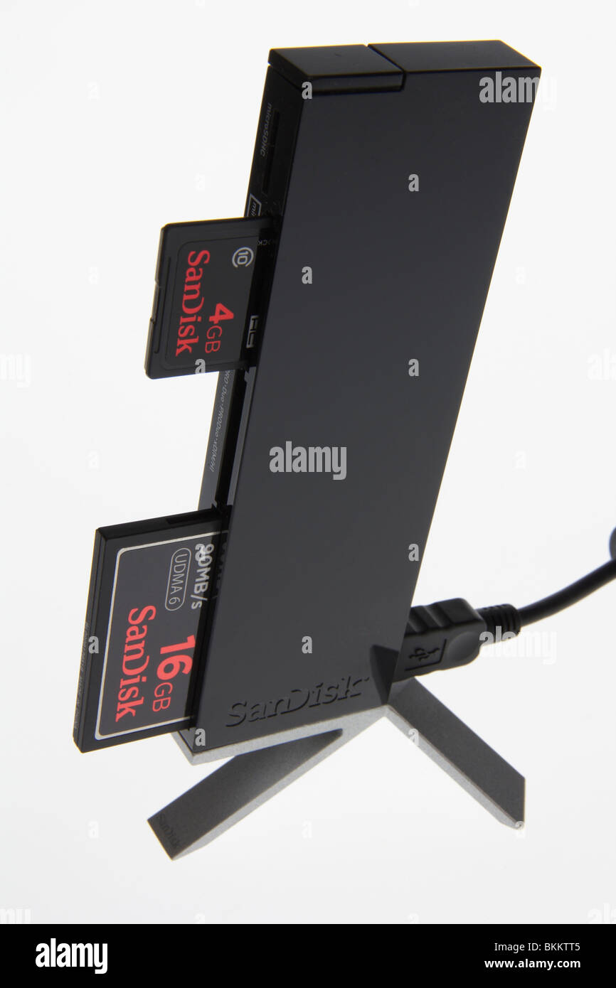 Multi-format Sandisk lecteur de cartes mémoire USB2 2010 Banque D'Images