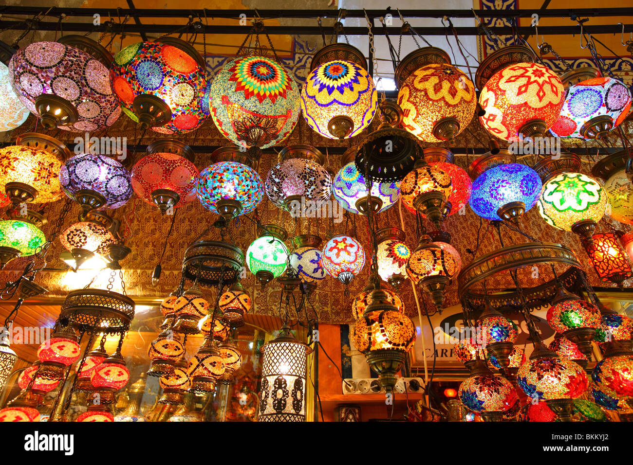 Istanbul, le Grand Bazar, Kapalicarsi, Kapali Carsi, boutiques shopping Banque D'Images