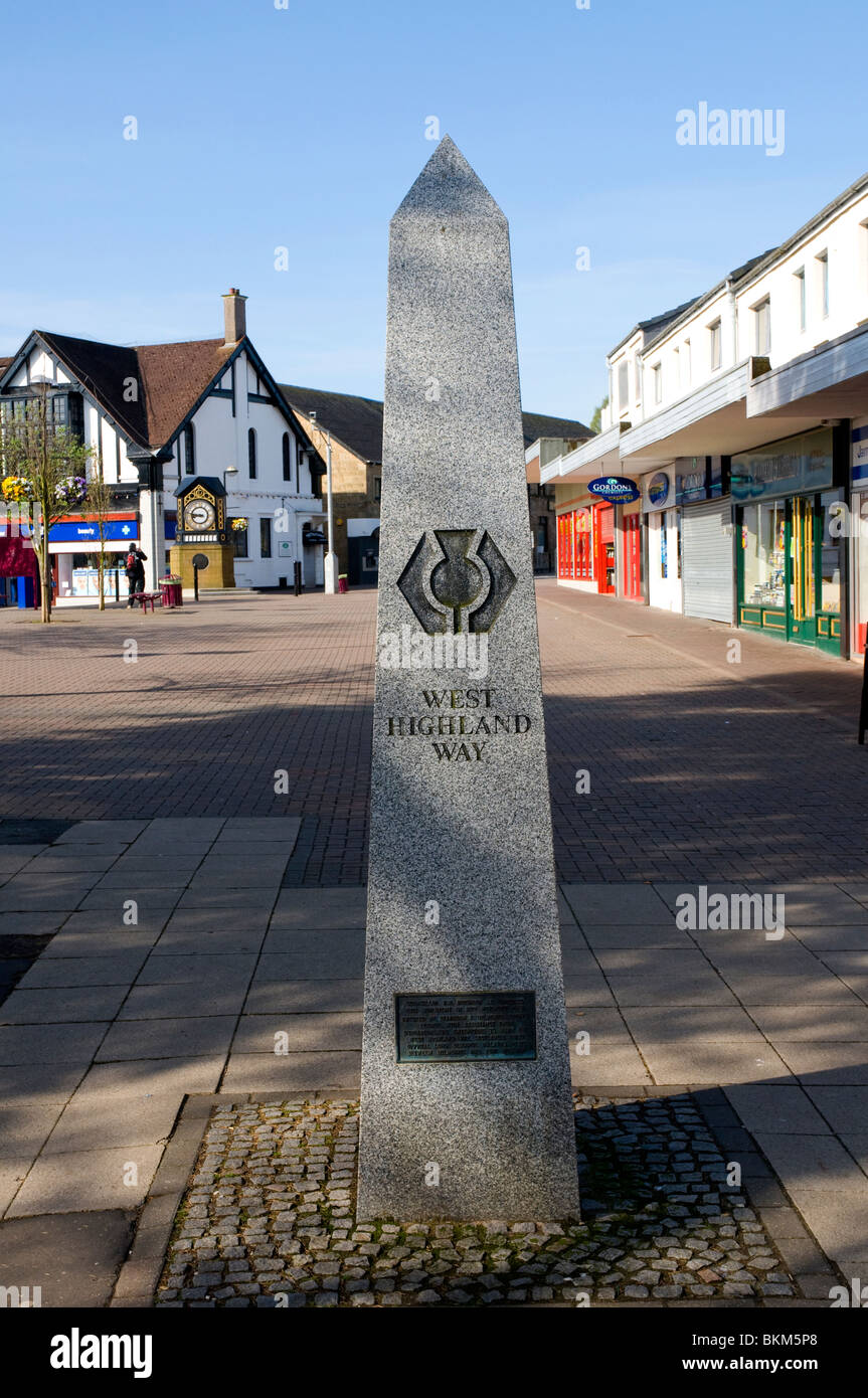 Début de la West Highland Way Milngavie est Dunbarrtonshire Ecosse Banque D'Images