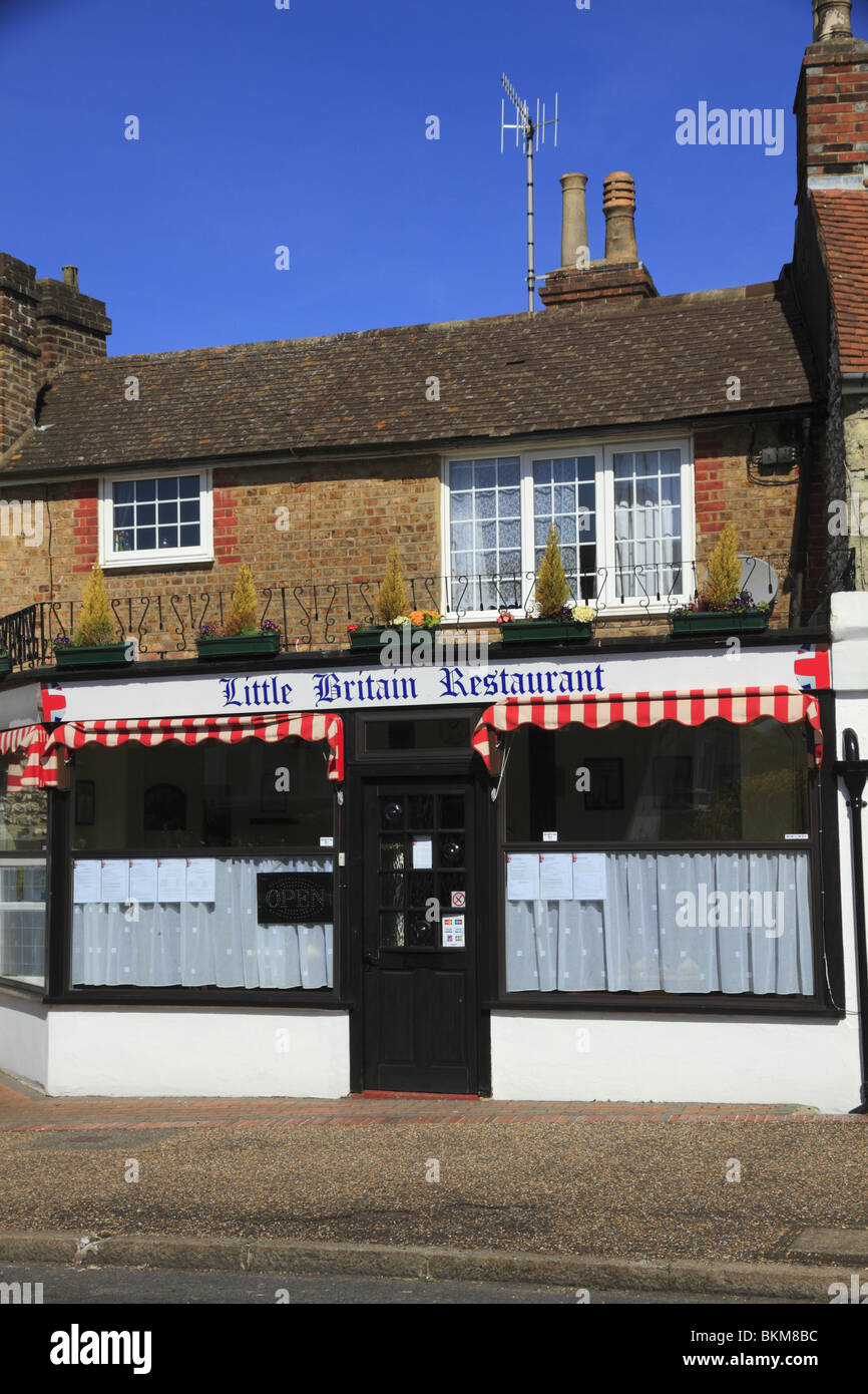 Le 'Little Britain' Restaurant et Café dans la vieille ville d''Eastbourne, East Sussex, Angleterre. Banque D'Images