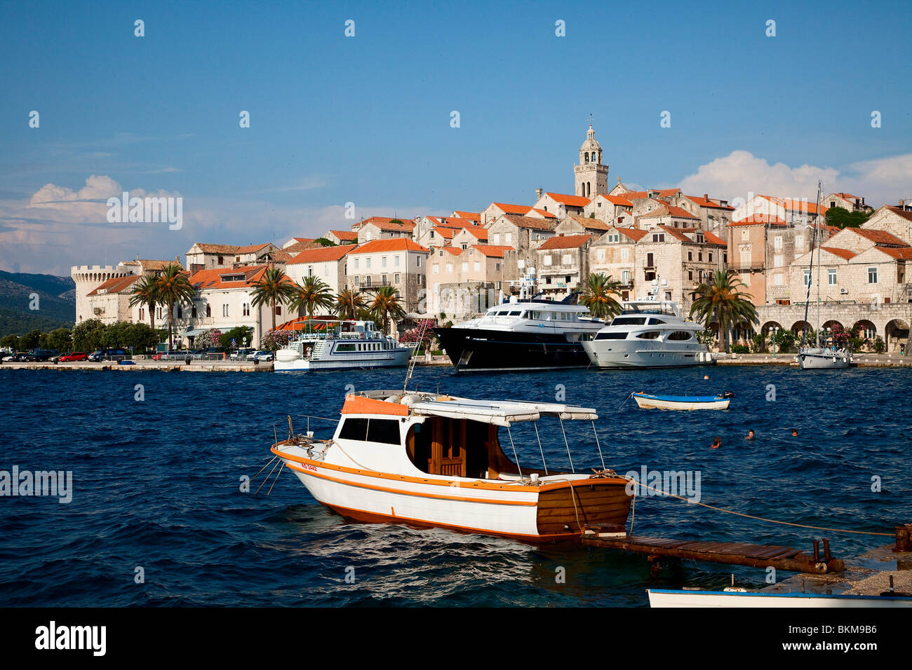 La Croatie, Dalmatie, côte dalmate, l'île de Korcula, Korcula Ville Banque D'Images