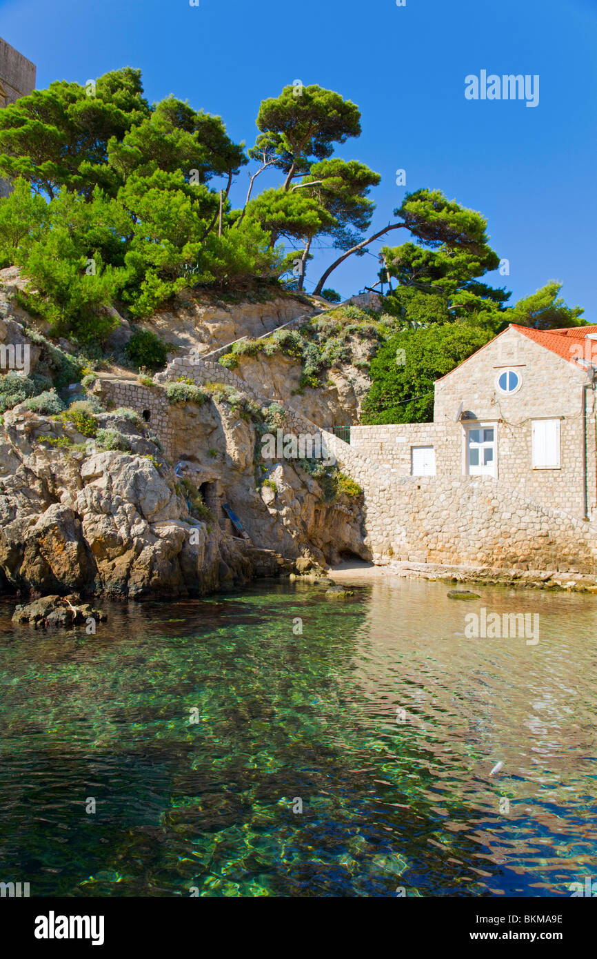 Crique pittoresque à Dubrovnik, Croatie Banque D'Images