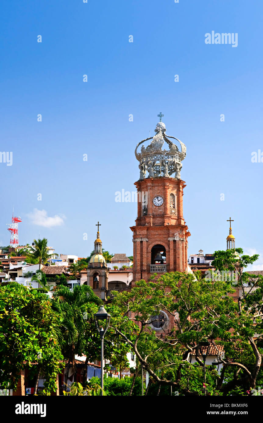 Eglise Notre Dame de Guadalupe à Puerto Vallarta, Jalisco, Mexique Banque D'Images