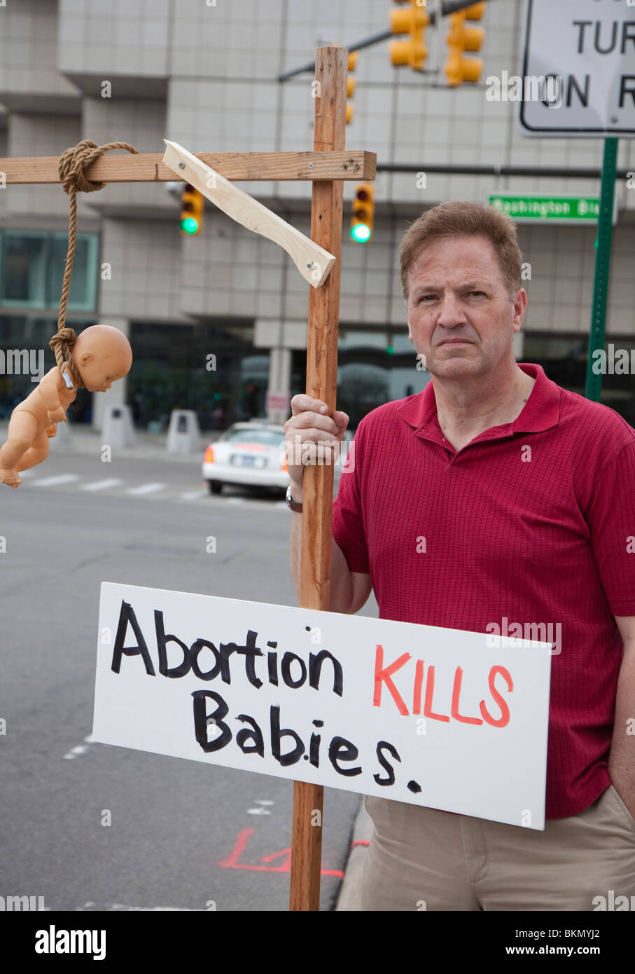 Les manifestants Anti-Abortion Banque D'Images