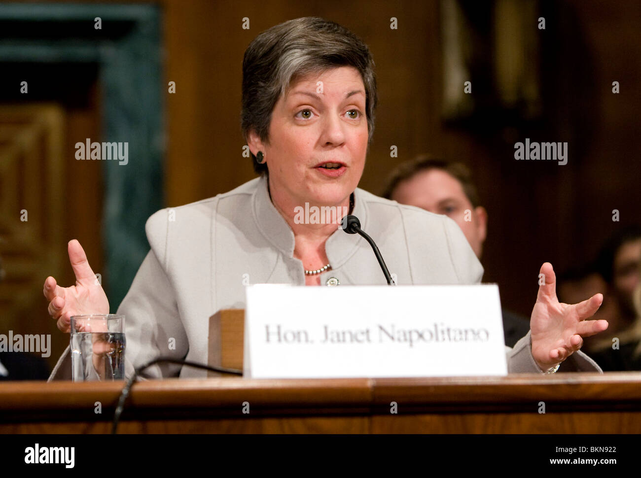 Le Secrétaire de la sécurité intérieure, Janet Napolitano Banque D'Images