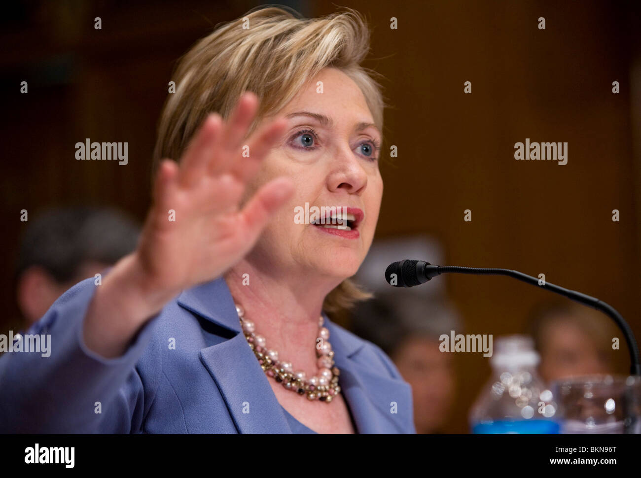 La secrétaire d'État Hillary Clinton. Banque D'Images