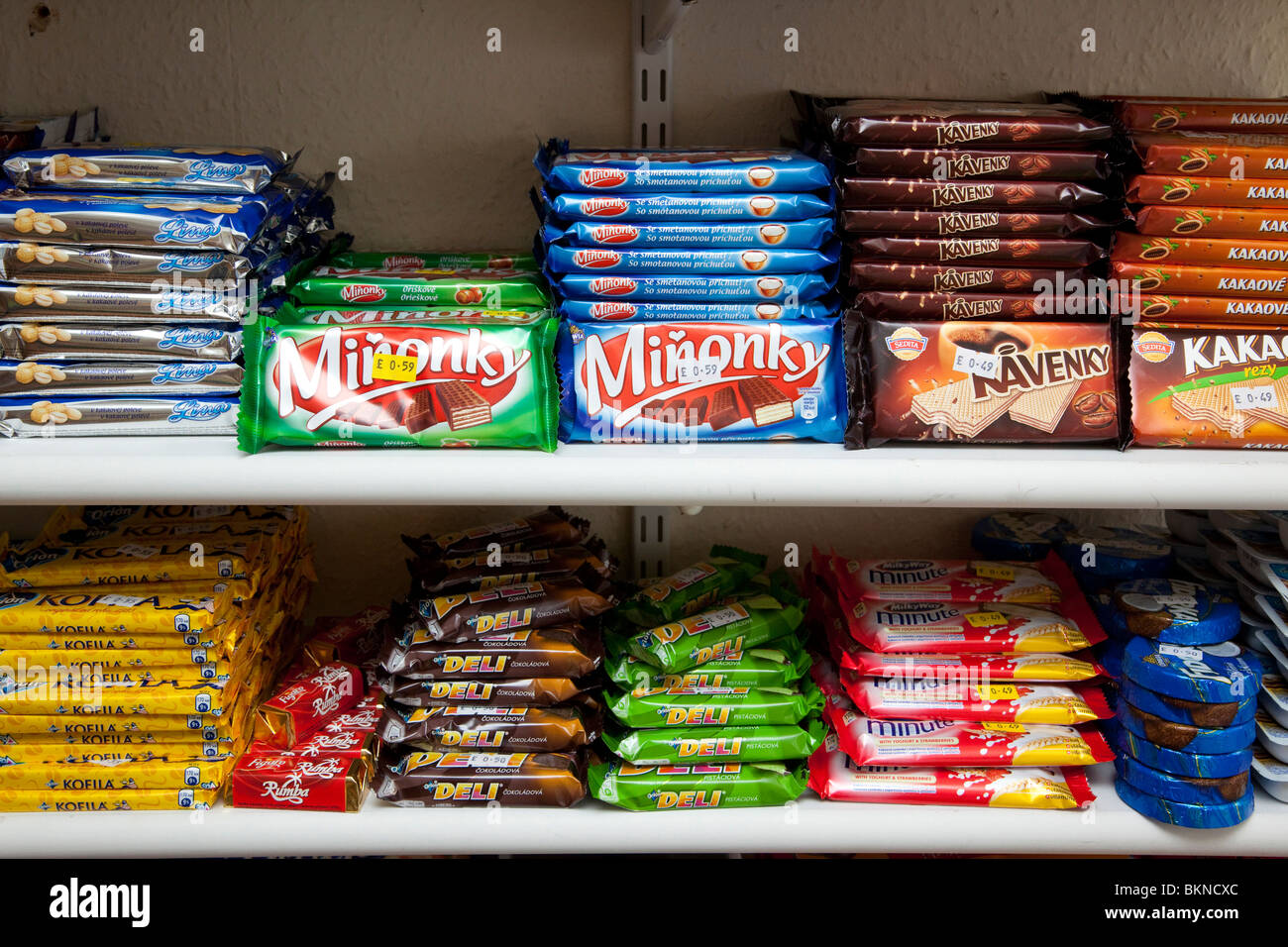 Polish food shop in UK Banque D'Images