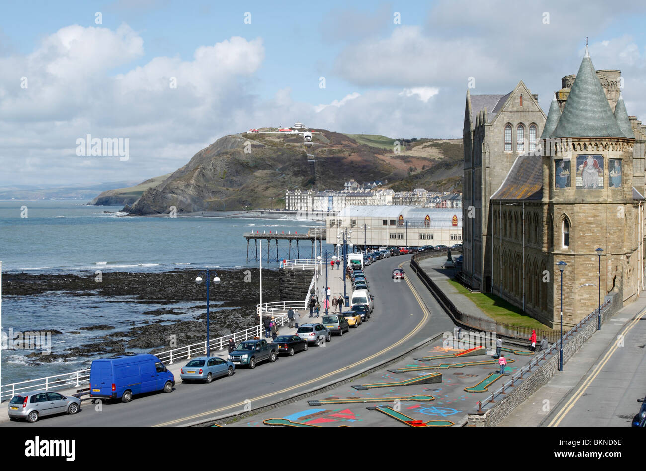 Aberystwyth, une ville balnéaire du Ceredigion, pays de Galles, Royaume-Uni Banque D'Images