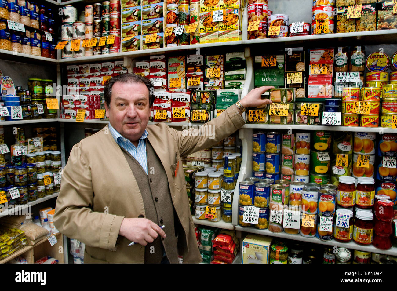 Épicerie épicerie Vieux Madrid Espagne Banque D'Images