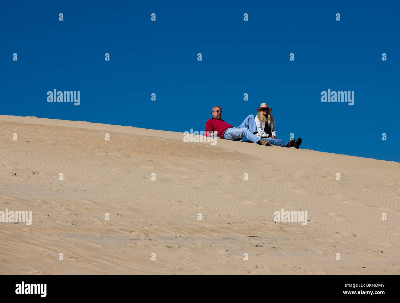 Locations à Nags Head sur l'Outer Banks de la Caroline du Nord. Banque D'Images
