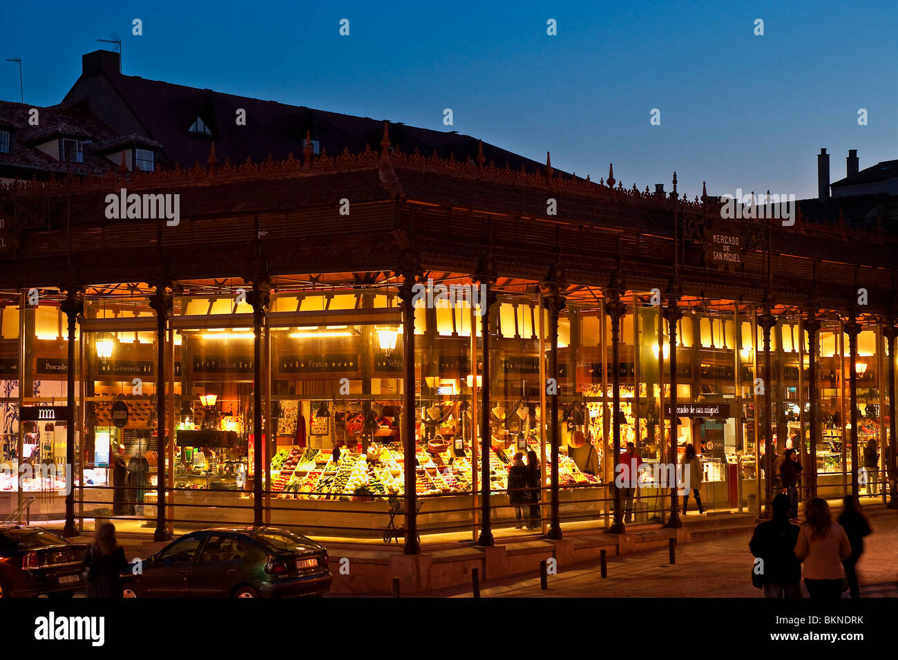 Marché couvert Mercado de San Miguel, Madrid, Espagne Banque D'Images