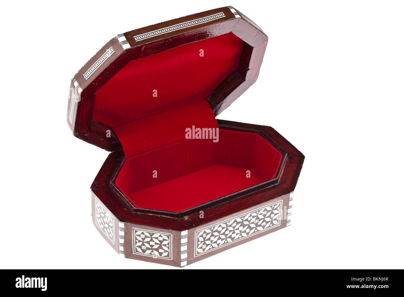 Boîte à Bijoux Ancienne – Velours Rouge Et Ferronneries – Occasion – Déco Vintage