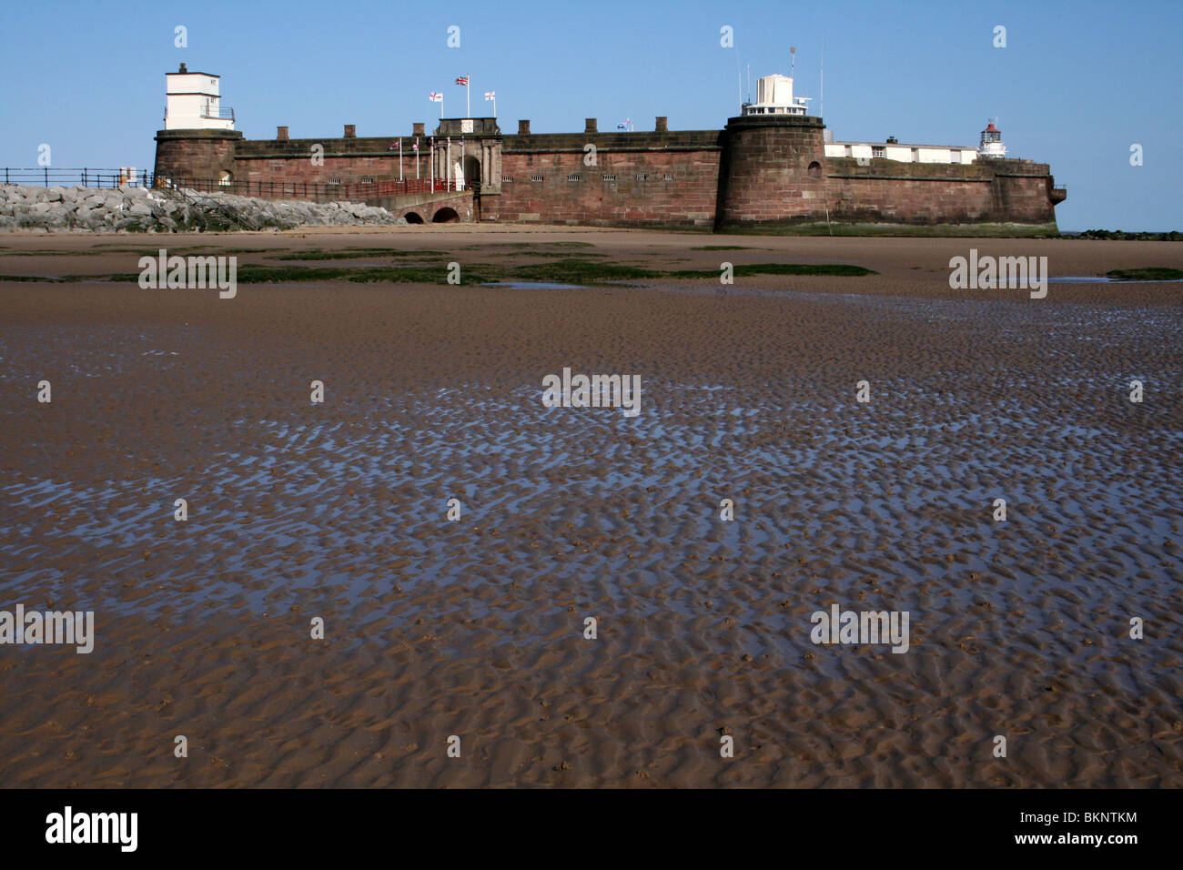 Fort Perchaude Rock à New Brighton, Wallasey, le Wirral, Merseyside, Royaume-Uni Banque D'Images