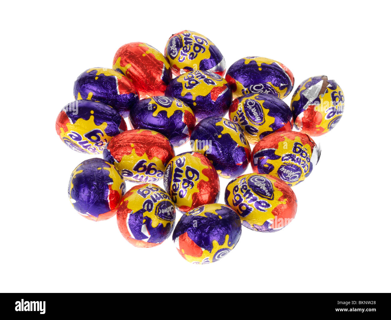 Creme oeufs Banque D'Images