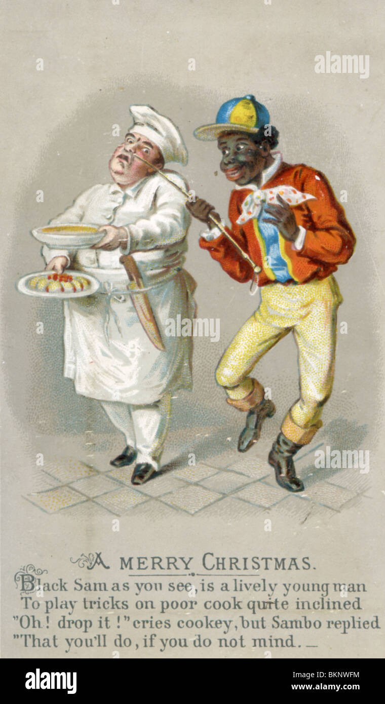 Carte de Noël - Chef & Jester Banque D'Images