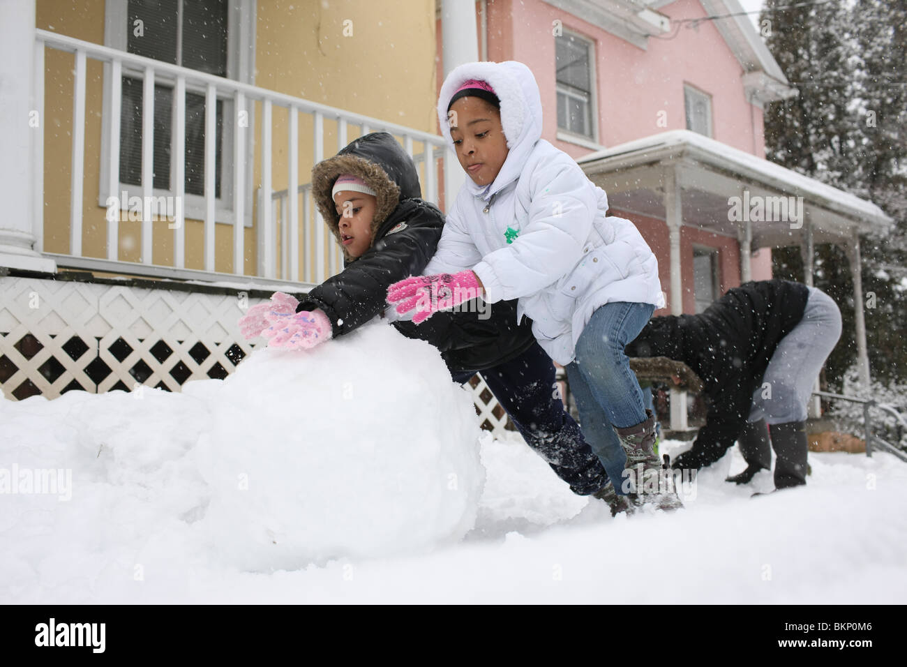 Neige à Charlottesville, VA. Banque D'Images