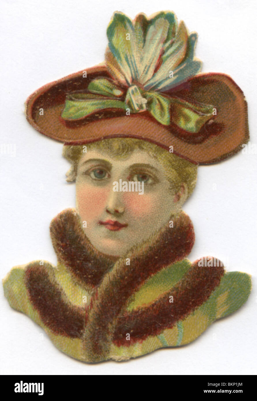 Portrait d'une dame en chapeau décoratif Banque D'Images