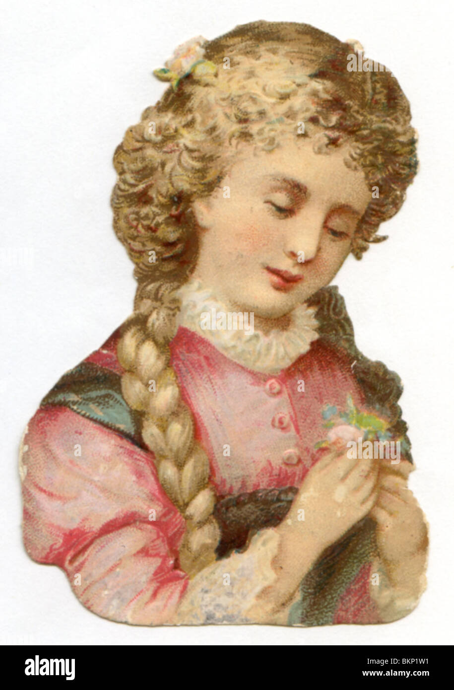 Portrait d'une jeune femme avec des cheveux tressés Banque D'Images