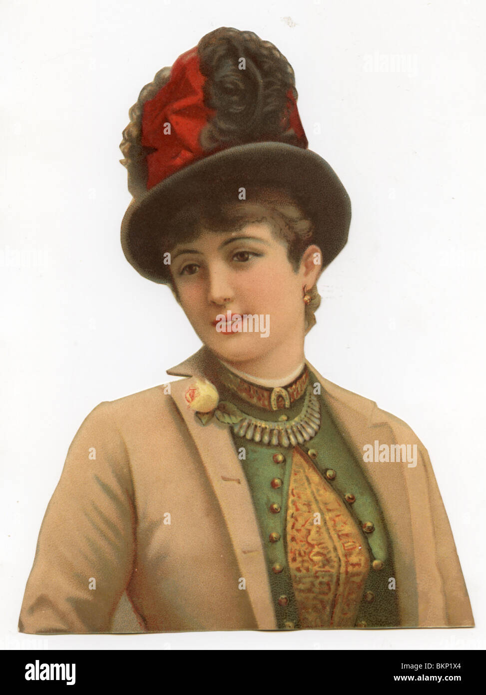 Portrait de femme en costume de décoration Banque D'Images