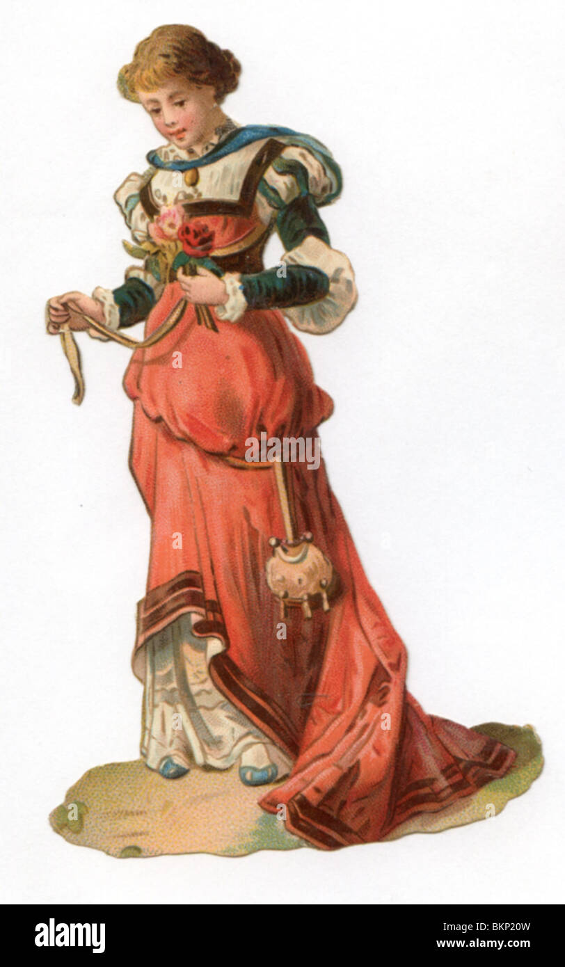 Dame en costume de décoration Banque D'Images