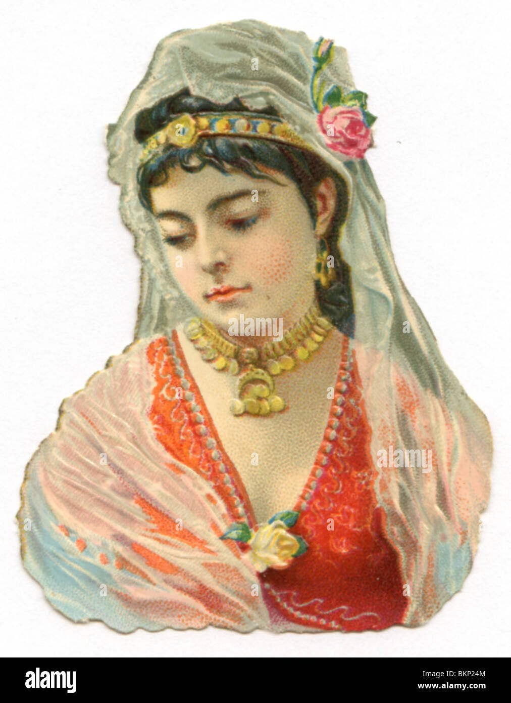 Portrait de femme en voile décoratif Banque D'Images
