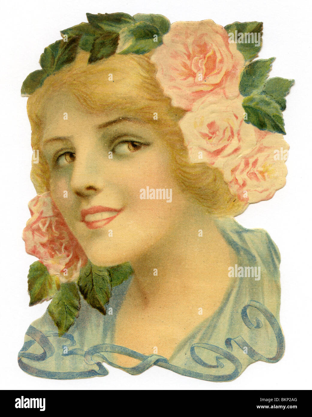 Portrait de femme en costume de décoration Banque D'Images