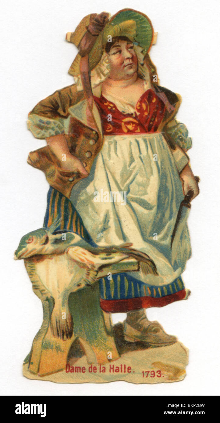 Dame de la Haile 1793 (française) Banque D'Images