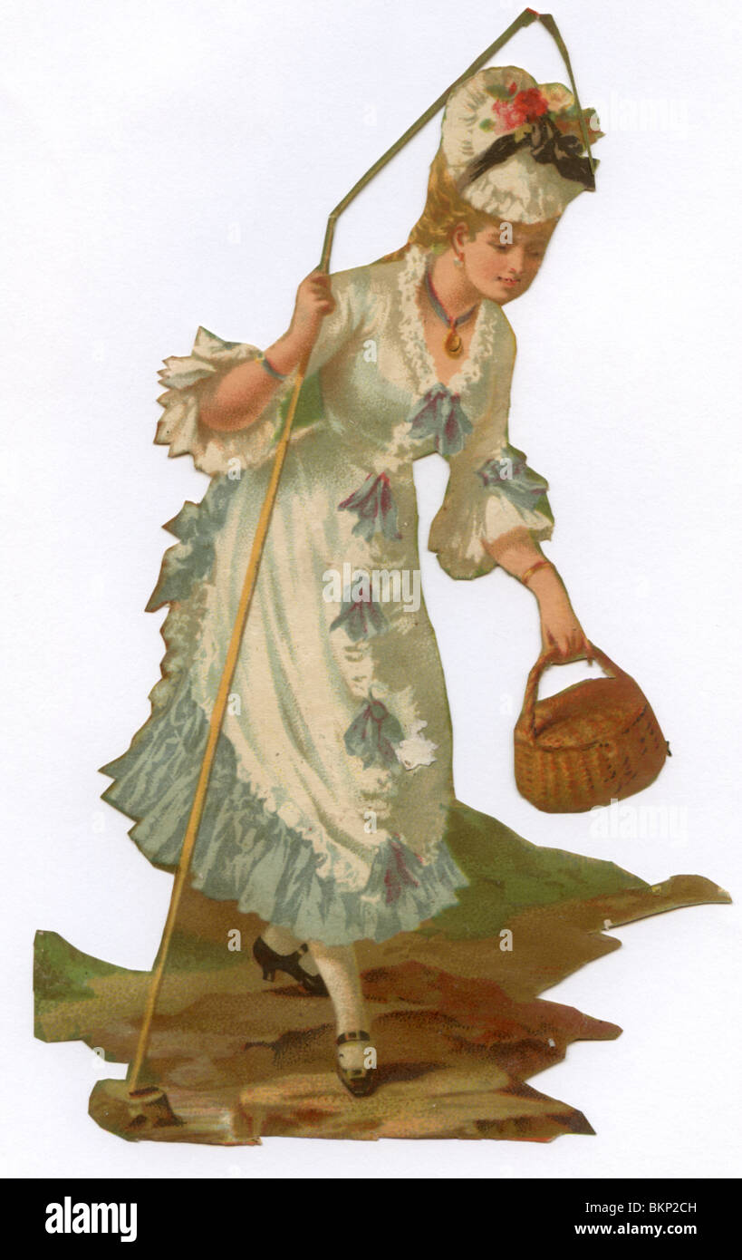 Dame en costume de décoration Banque D'Images