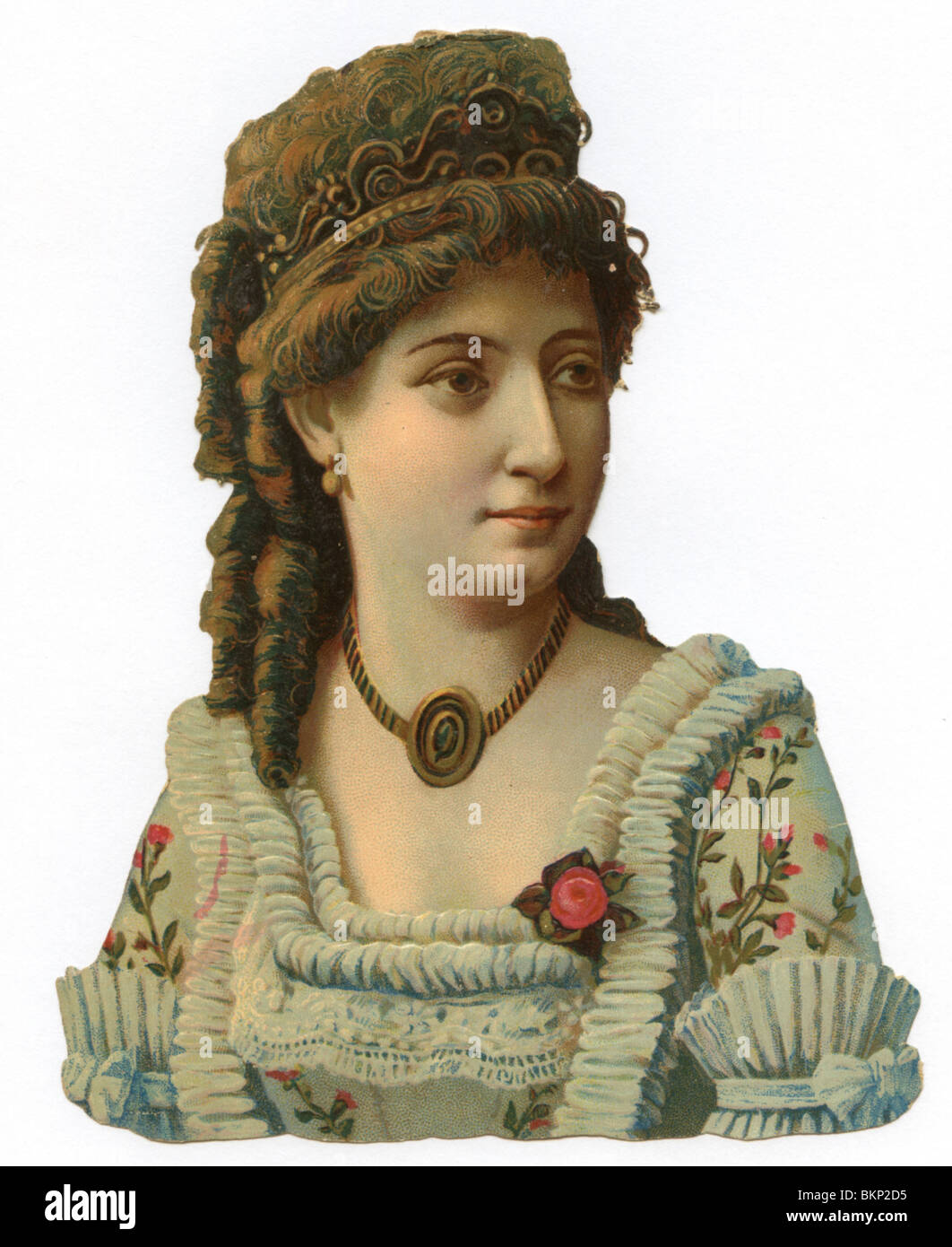 Portrait de femme en costume de décoration Banque D'Images