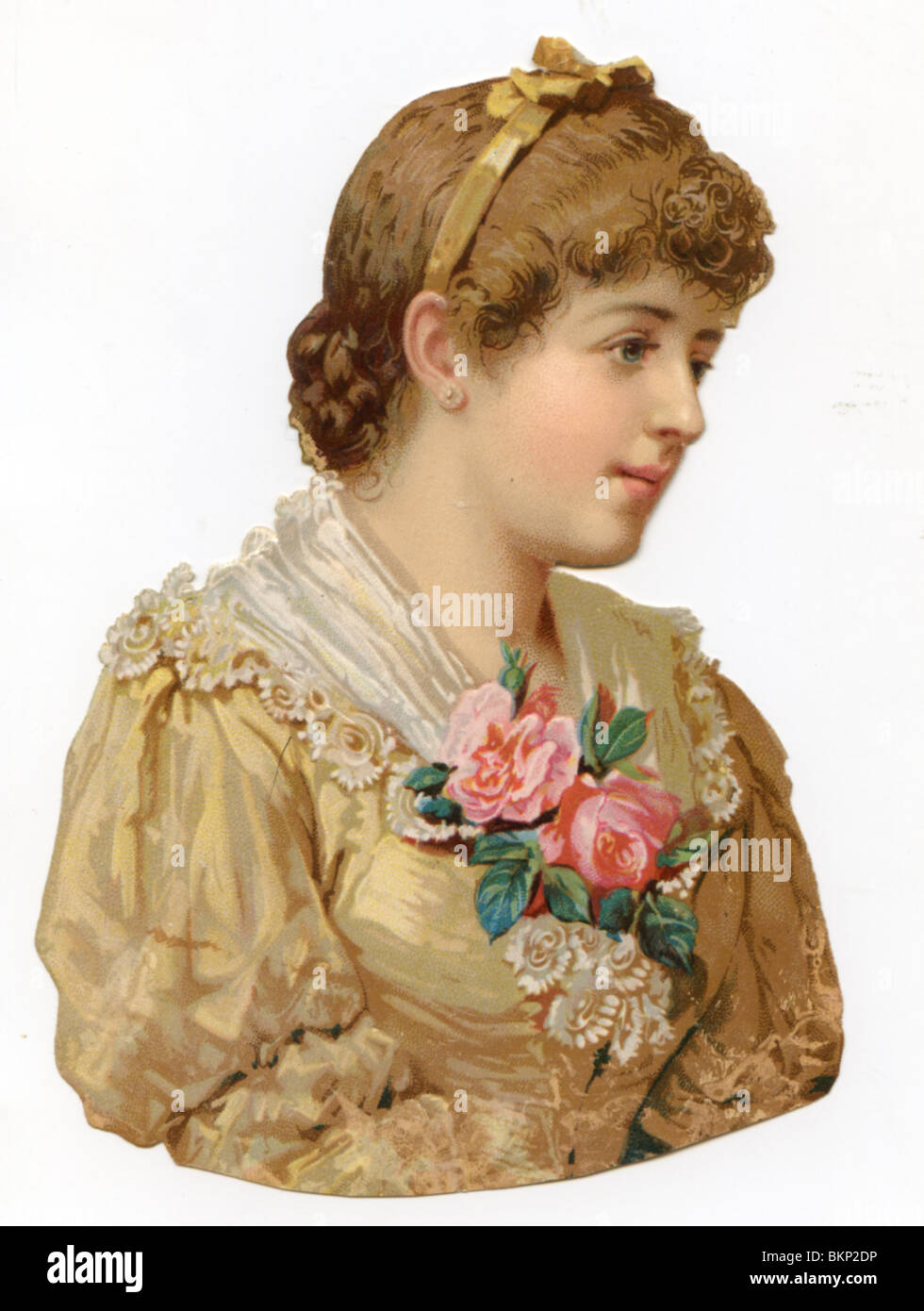 Portrait de femme en costume de décoration Banque D'Images