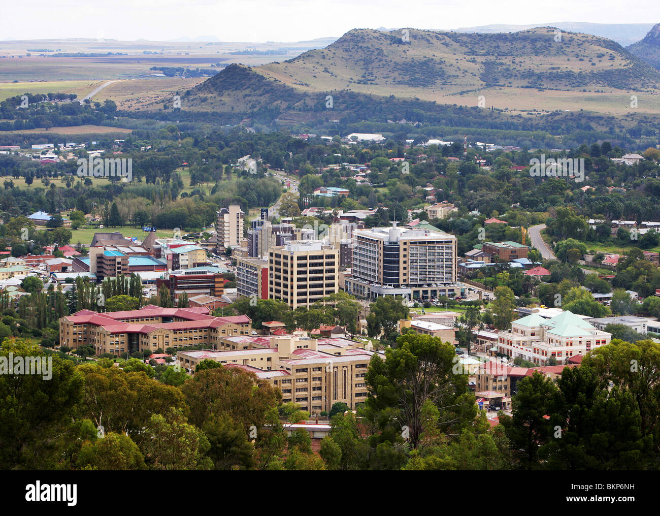 Ville de Maseru, capitale du Lesotho Banque D'Images