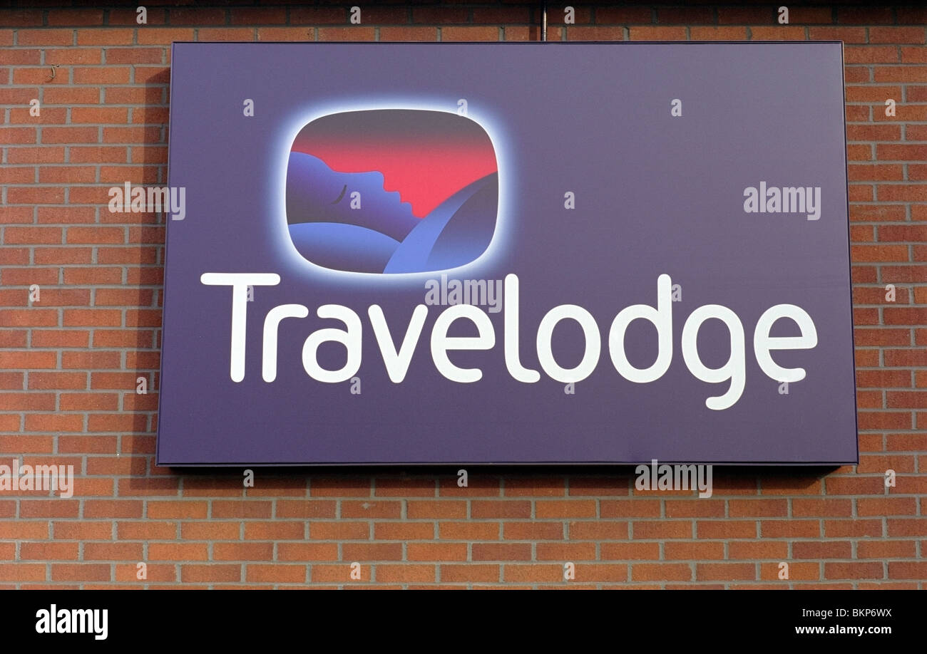 Travelodge Budget Hotel Chain Signalisation, UK Banque D'Images