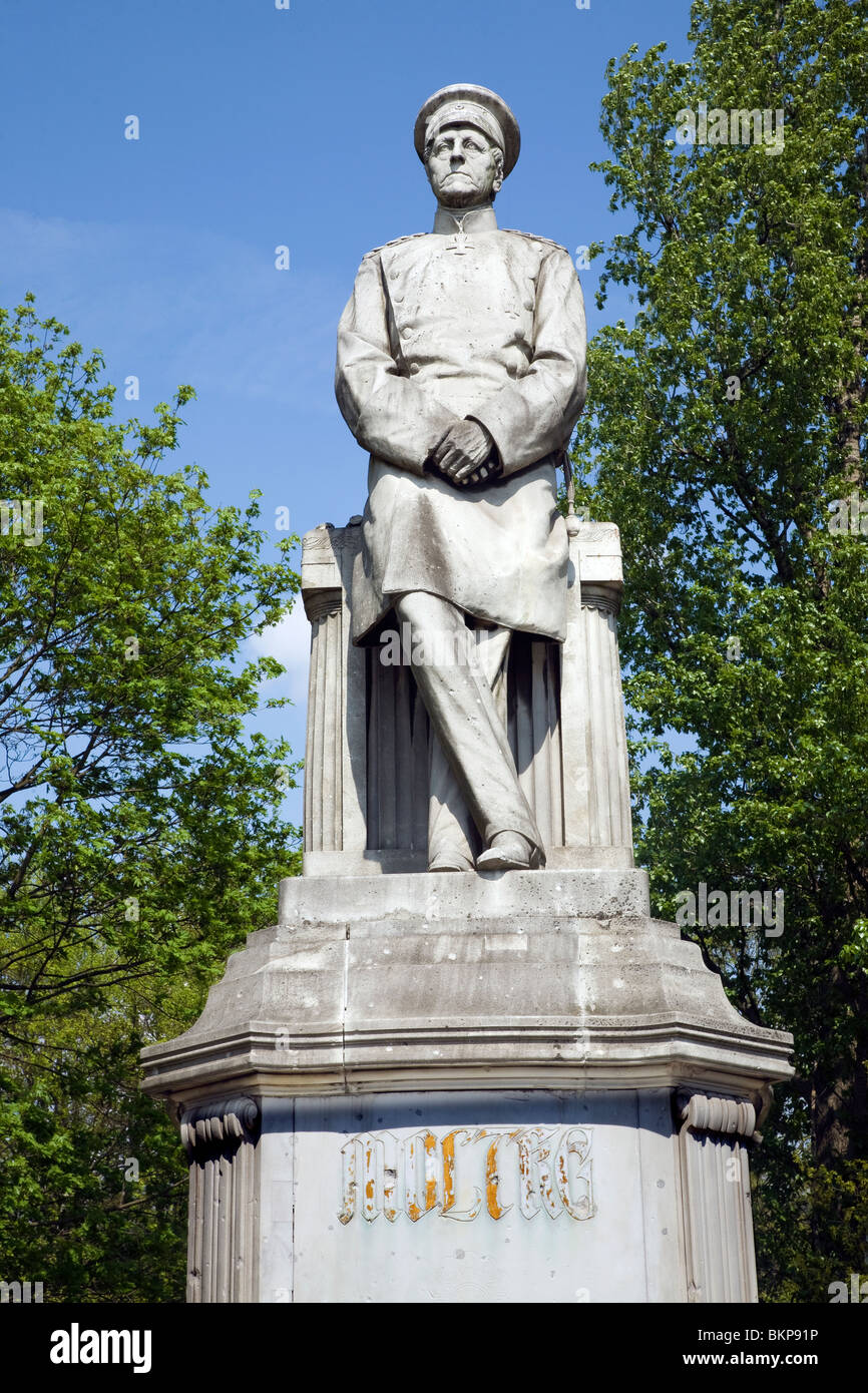 Statue de Helmuth von Moltke l'ancien à Tiergarten, Berlin, Allemagne Banque D'Images