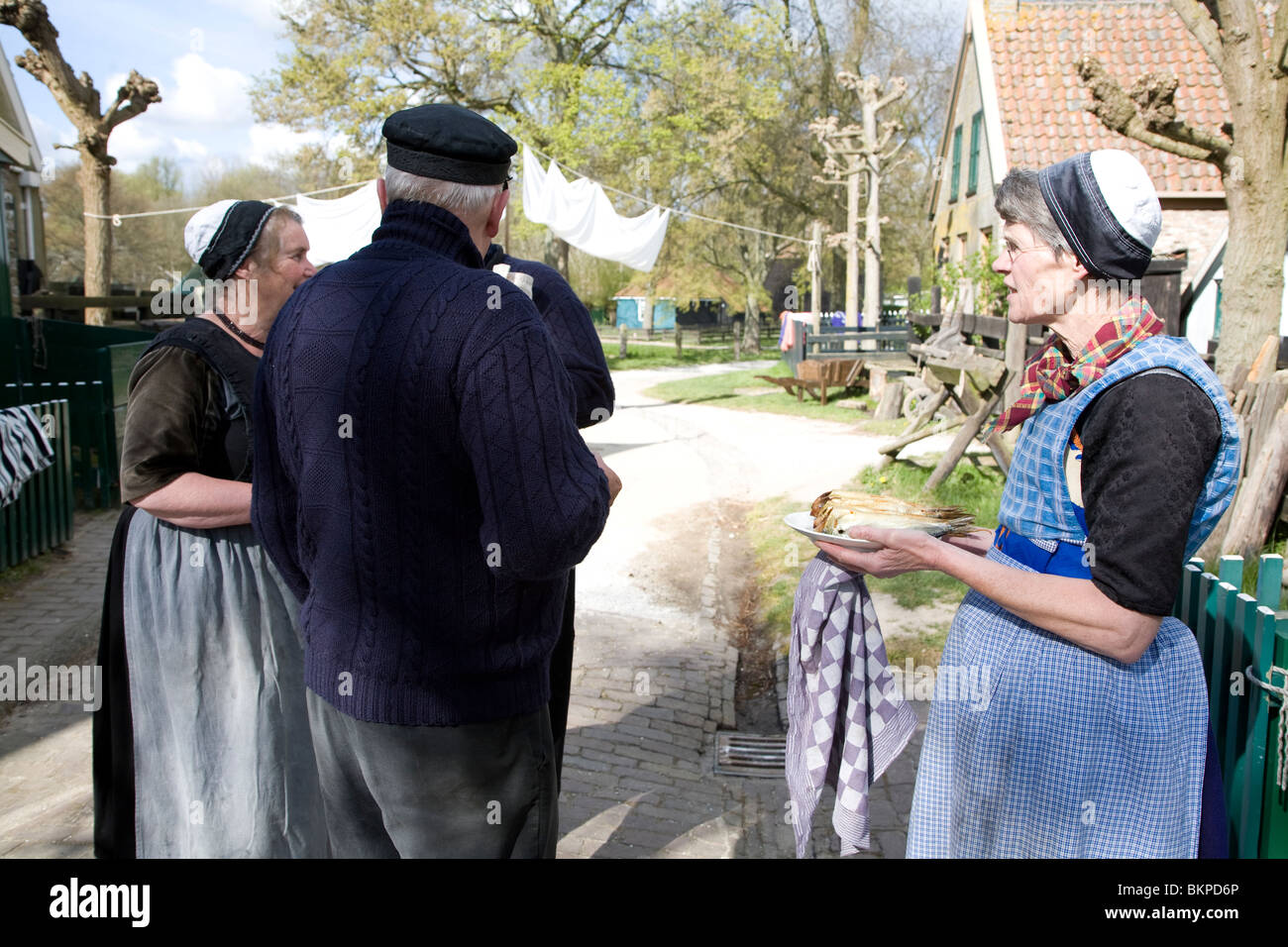 Urk village, musée du Zuiderzee, Enkhuizen, Pays-Bas Banque D'Images