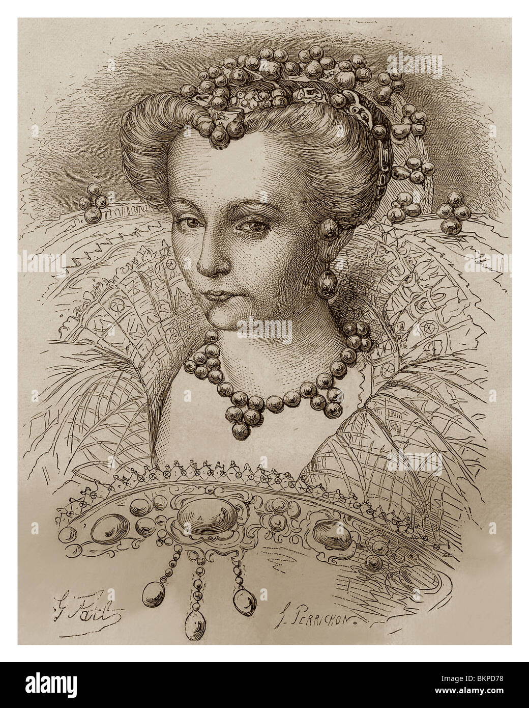 Louise de Lorraine (1553-1601) : Reine Consort de la France de 1575 à 1589. Banque D'Images