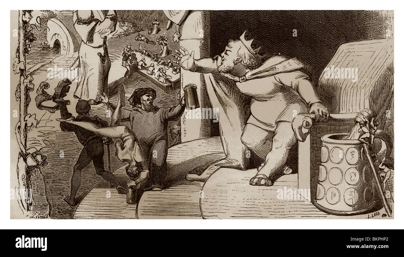 Pantagruel : Héros du premier livre de François Rabelais publié en 1532. Banque D'Images Pantagruel : Héros du premier livre de François Rabelais publié en 1532. Banque D'Images