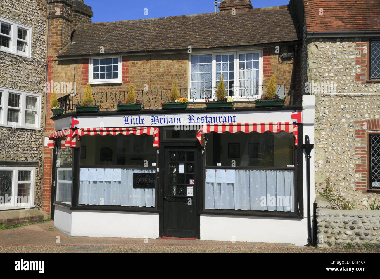 Le 'Little Britain' Restaurant et Café dans la vieille ville d''Eastbourne, East Sussex, Angleterre. Banque D'Images