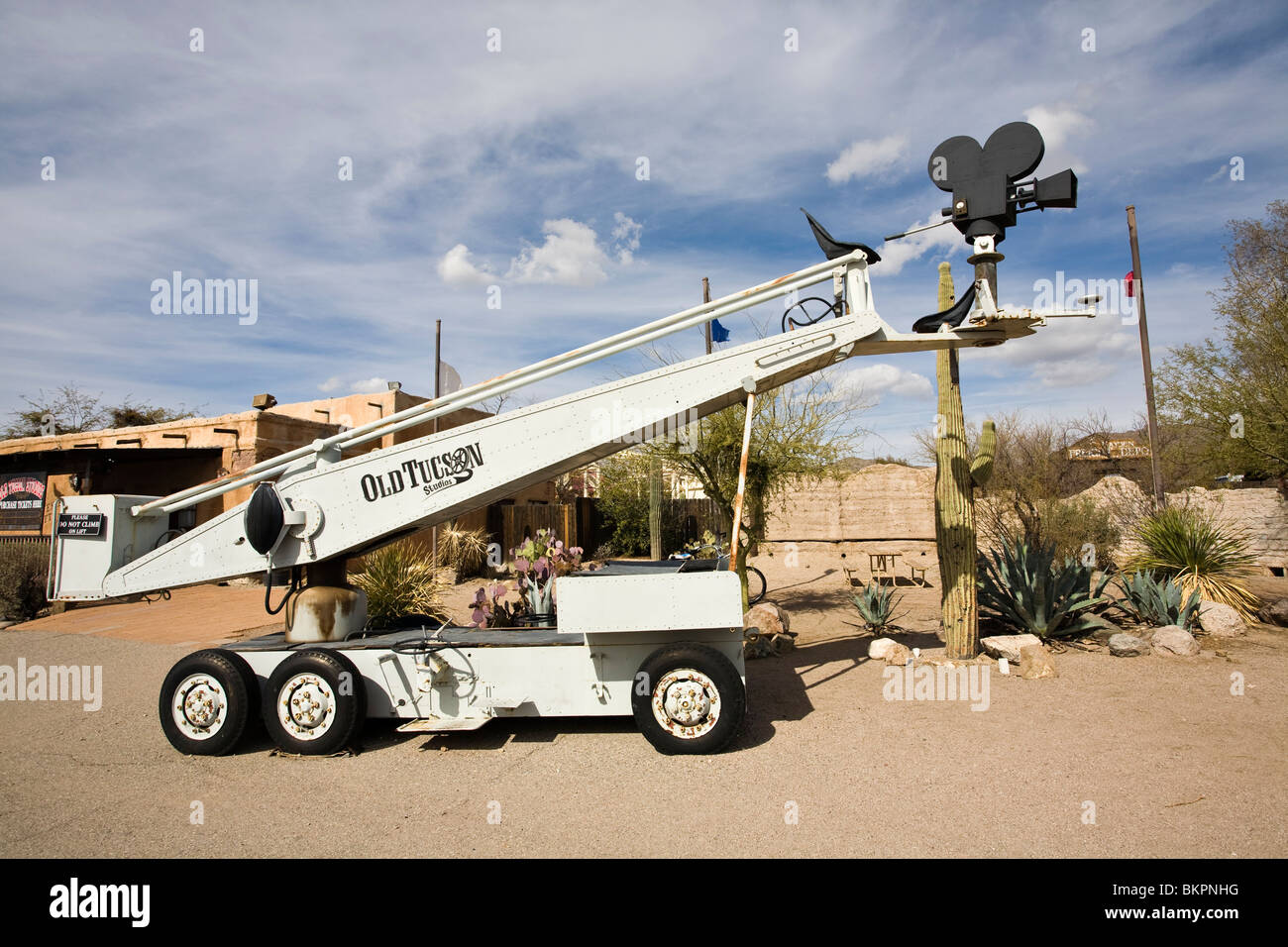 Old Tucson Studios prop. de la flèche de l'appareil photo Tucson, Arizona. Banque D'Images