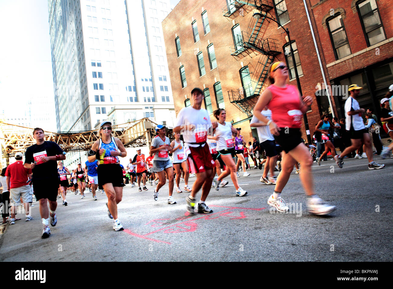 MARATHON DE CHICAGO ; Banque D'Images