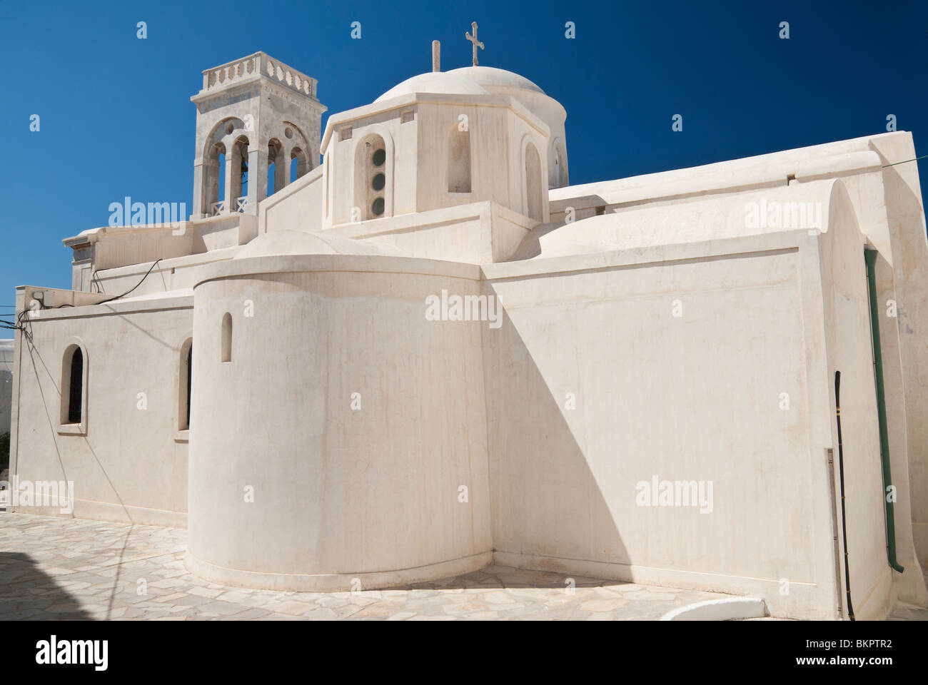 La cathédrale catholique romaine de Naxos, Naxos Kastro, Island, Grèce Banque D'Images