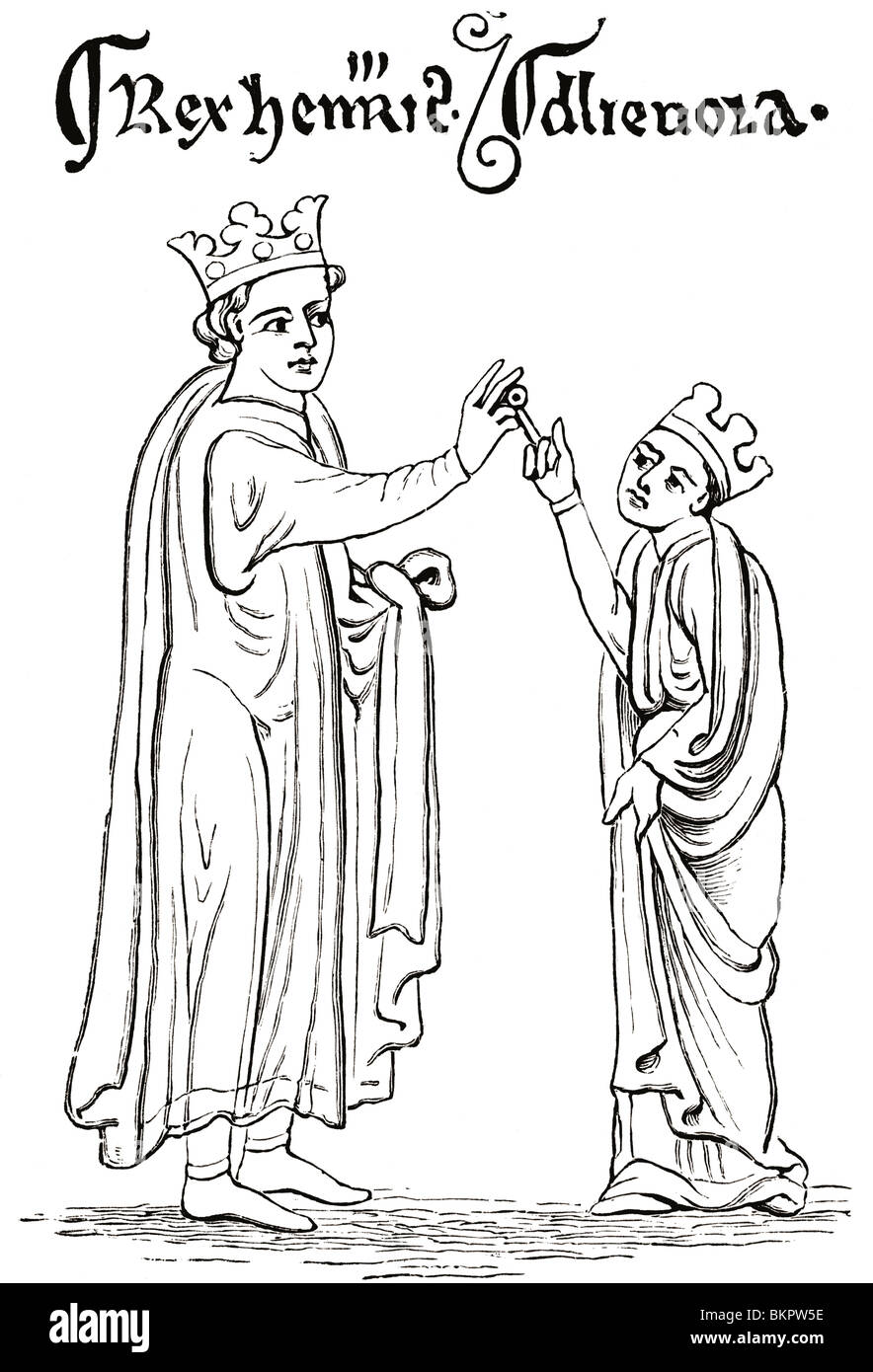 Le mariage d'Henri III d'Angleterre à Eleanor de Provence en 1236. Banque D'Images