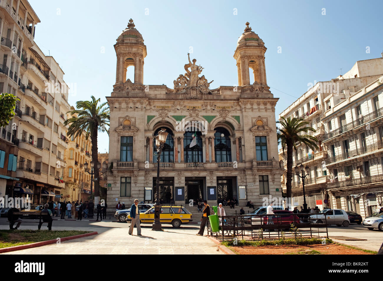 Algérie, Oran. Le théâtre de la Place du 1er novembre. Banque D'Images